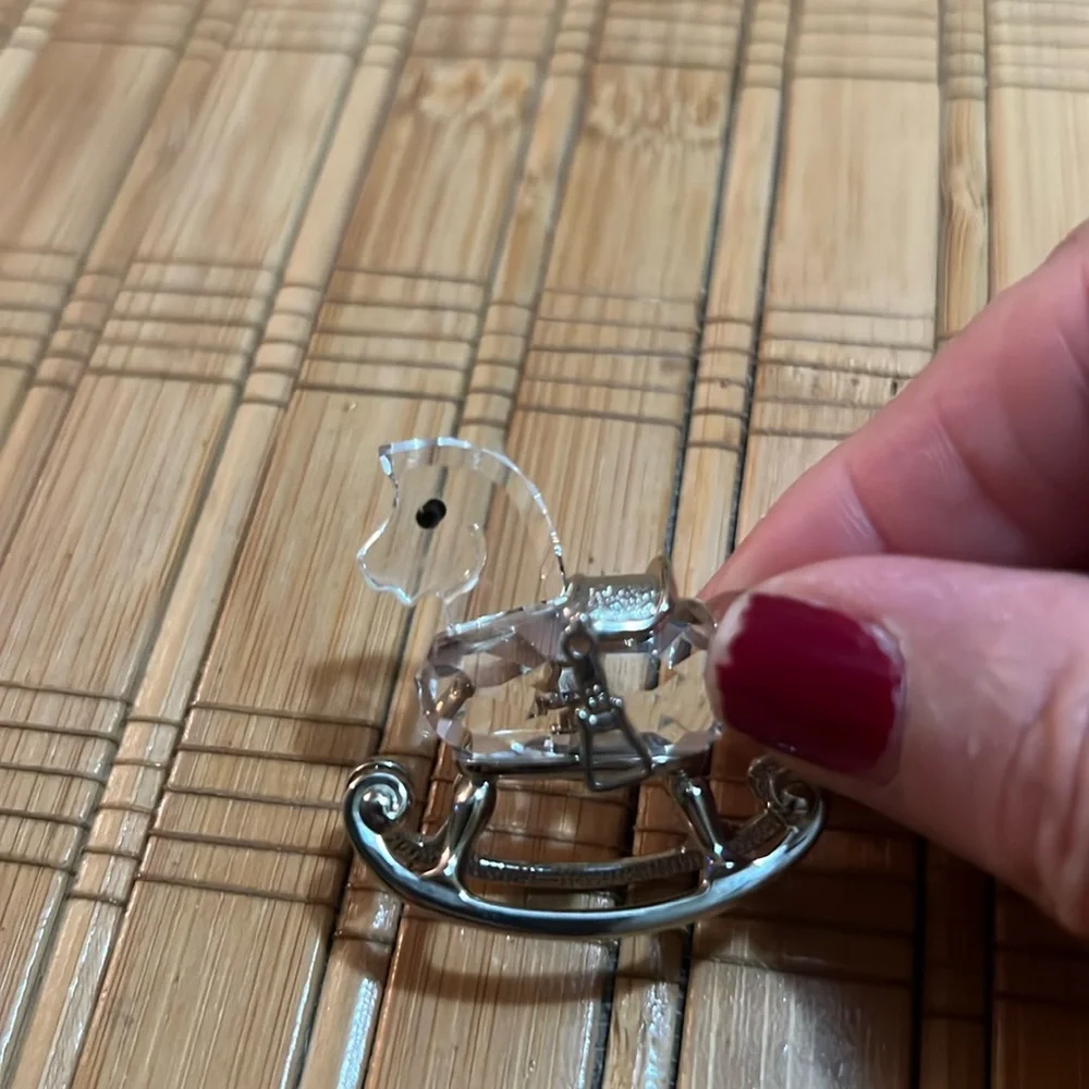 Crystal Rocking Horse Ornament for Small Pets